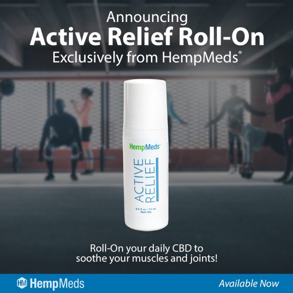 Hemp Meds, Active Relief Roll-On, 2.5oz, 10mg of hemp extract