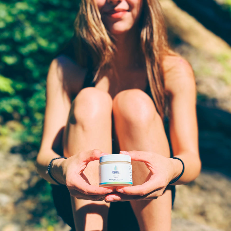 Pure Spectrum, Relax CBD Salve, Broad Spectrum THC-Free, 2oz, 100mg CBG + 500mg CBD