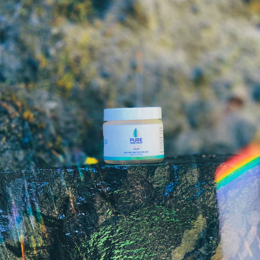 Pure Spectrum, Relax CBD Salve, Broad Spectrum THC-Free, 2oz, 100mg CBG + 500mg CBD