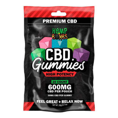 Hemp Bombs, High Potency CBD Gummies, Isolate THC-Free, 20ct, 600mg CBD