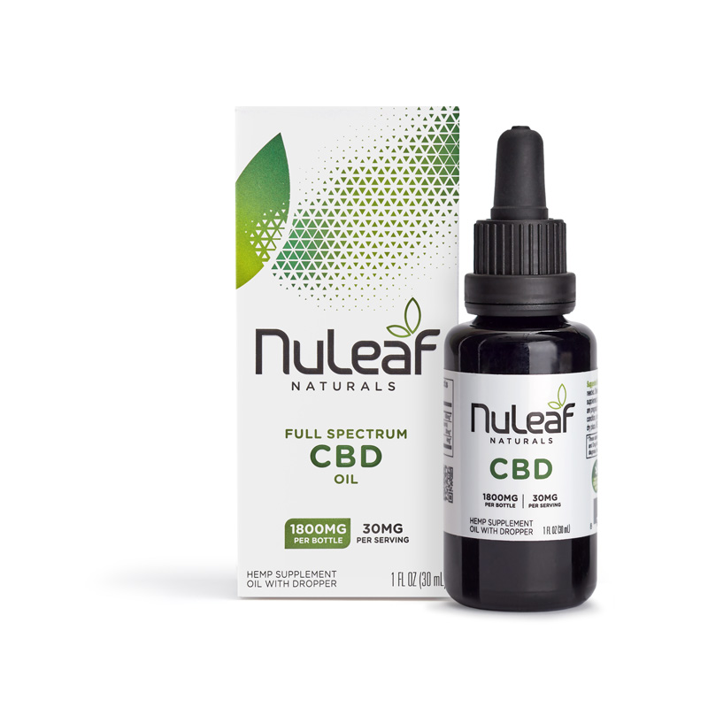 NuLeaf Naturals, Hemp CBD Oil, Full Spectrum, 30mL, 1800mg of CBD