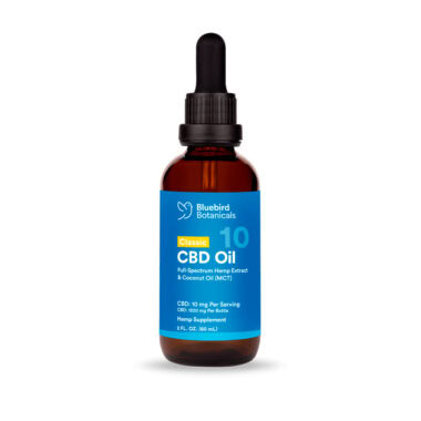 Bluebird Botanicals, Classic CBD Oil 10mg, Full Spectrum, Natural Flavor, 2fl oz, 1200mg CBD