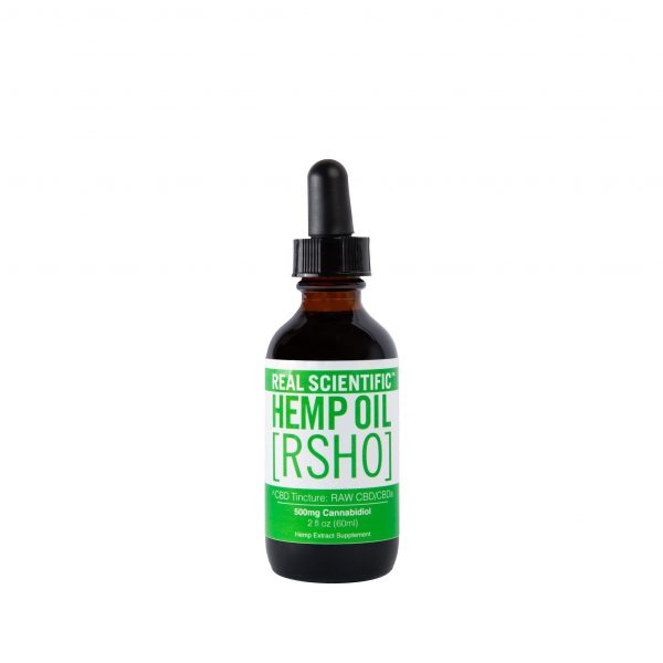 Real Scientific Hemp Oil, CBD Oil, Green Label, Natural Flavor, 2oz, 500mg of CBD