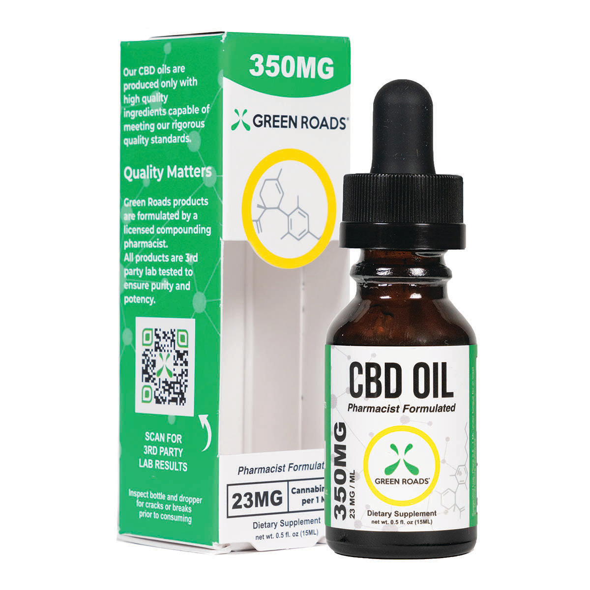 Green Roads, CBD Oil, Broad Spectrum, 1oz, 350mg of CBD CBD.market