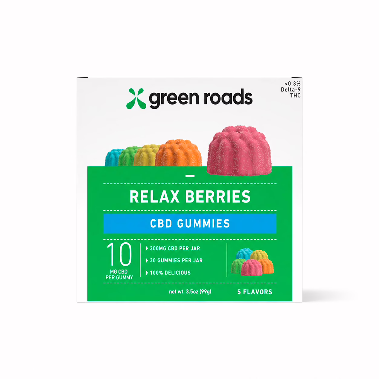 Green Roads, Relax Berries CBD Gummies, Isolate THC-Free, 30ct, 300mg CBD Green Roads, Relax Berries CBD Gummies, Isolate THC-Free, 30ct, 300mg CBD