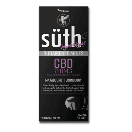 Süth, CBD Sublingual Tablets with Melatonin, Mint, 7 Count, 210mg of CBD