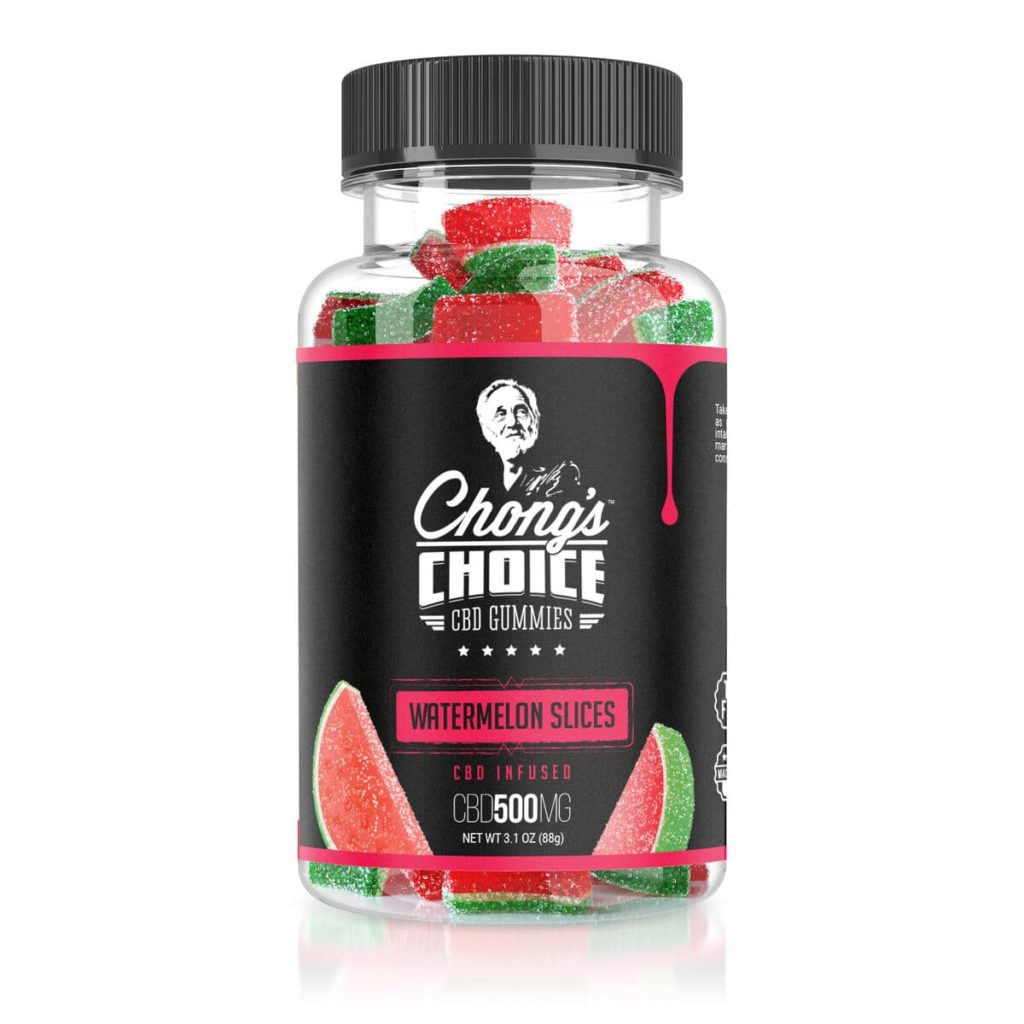 Chong's Choice, CBD Gummies, Broad Spectrum THC Free, Watermelon, 500mg ...