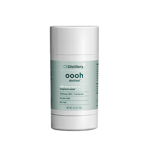 CBDistillery, Oooh Distilled CBD Relief Stick For Targeted Relief, Isolate THC-Free, 2.5oz, 1000mg CBD
