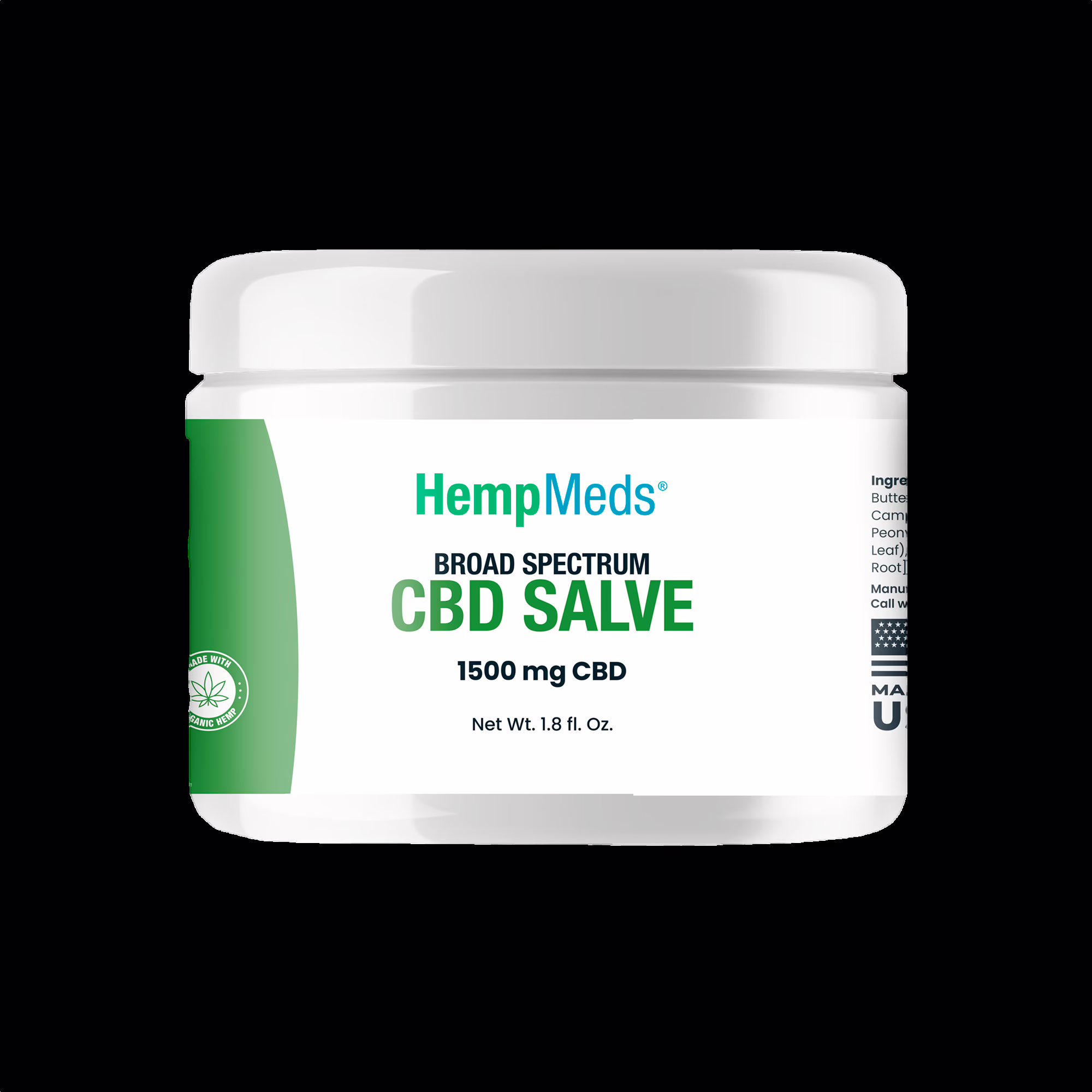 HempMeds, CBD Salve, Broad Spectrum THC-Free, 1.8fl oz, 1500mg CBD