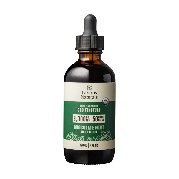 Organic CBD Tincture - 50 mg/ml  Highest CBD Concentration – Lazarus  Naturals