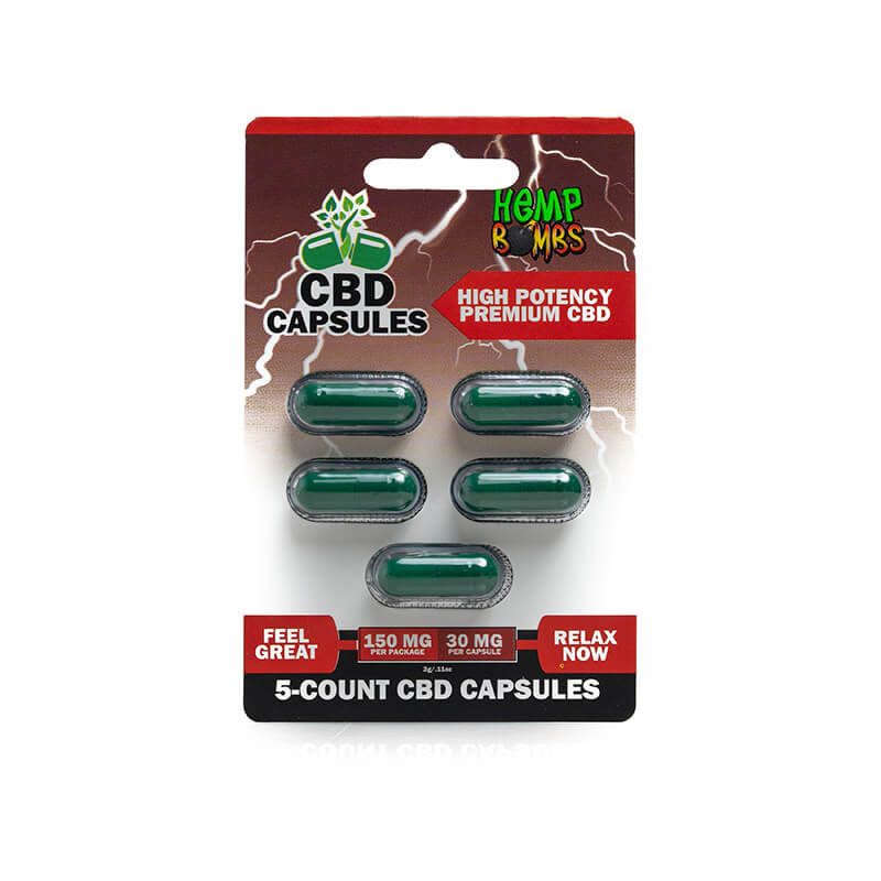 Hemp Bombs, CBD Capsules, High Potency Premium CBD, Full Spectrum, 5 ...