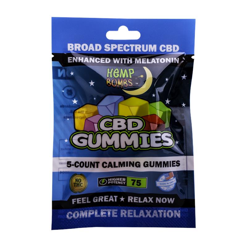 Hemp Bombs, CBD Sleep Gummies With Melatonin, Full Spectrum, 5 Count ...