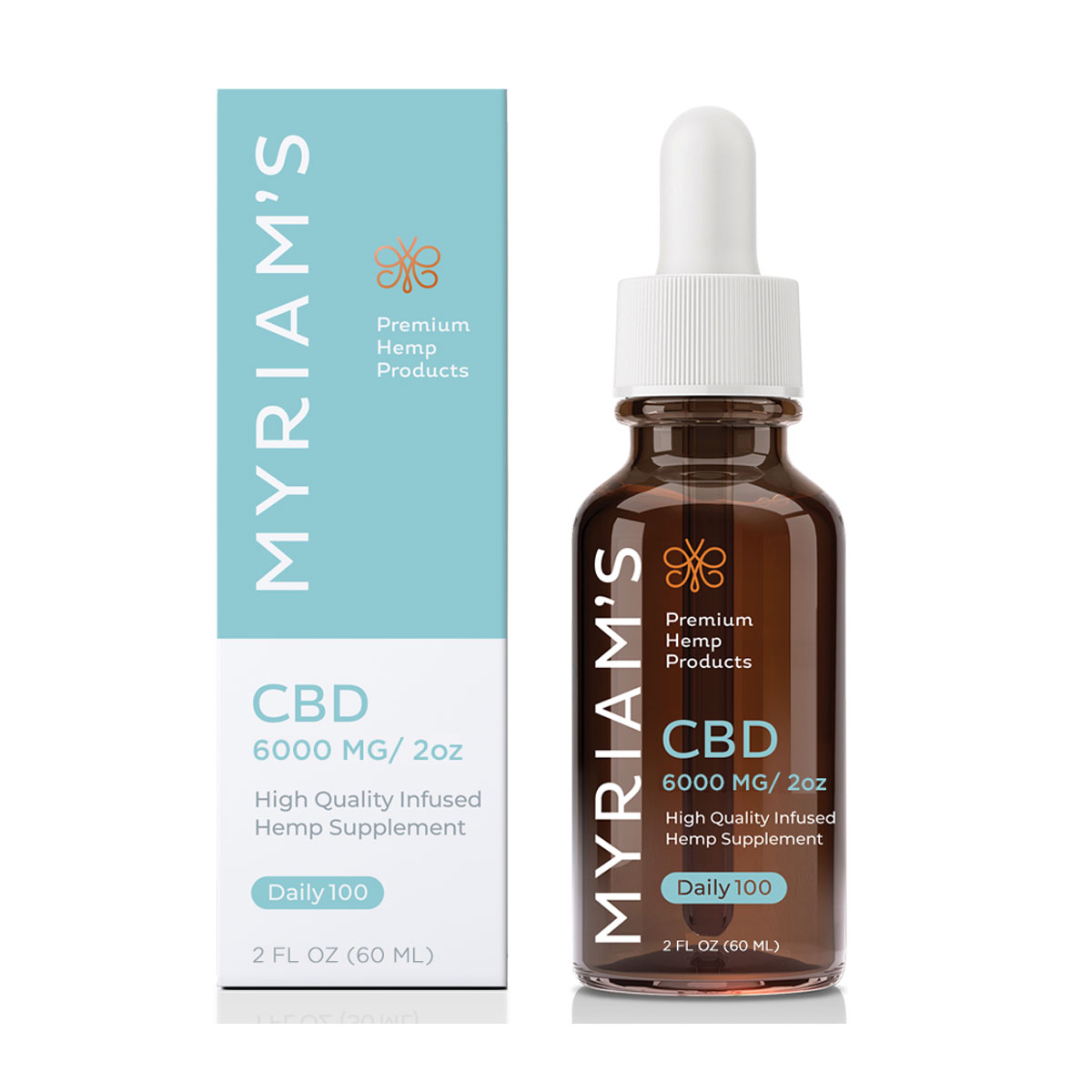 Myriam's Hope, CBD Oil Daily 100, Full Spectrum, Olive, 2oz, 6000mg of CBD