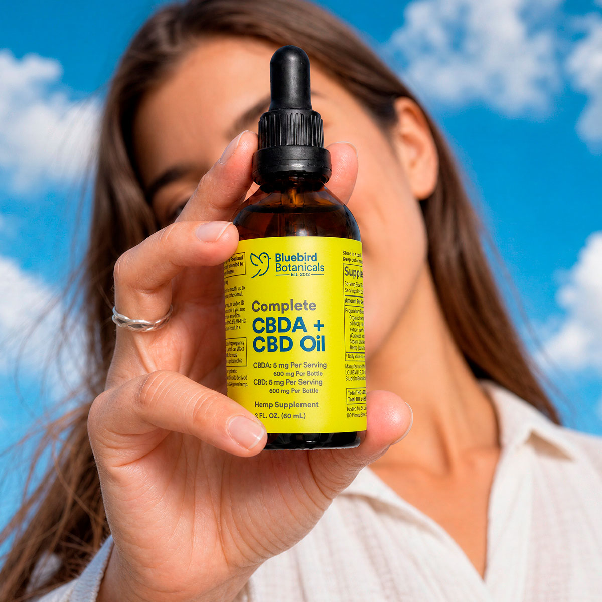 Bluebird Botanicals, Complete CBD + CBDA Oil, Full Spectrum, 2fl oz, 1200mg CBD