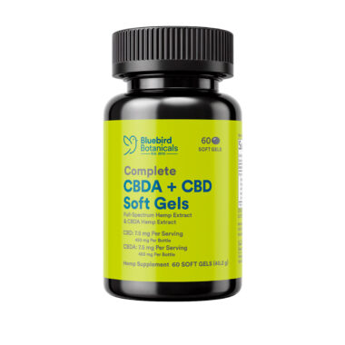 Bluebird Botanicals, Complete CBD + CBDA Oil Softgels, Full Spectrum, 60ct, 450mg CBDA + 450mg CBD