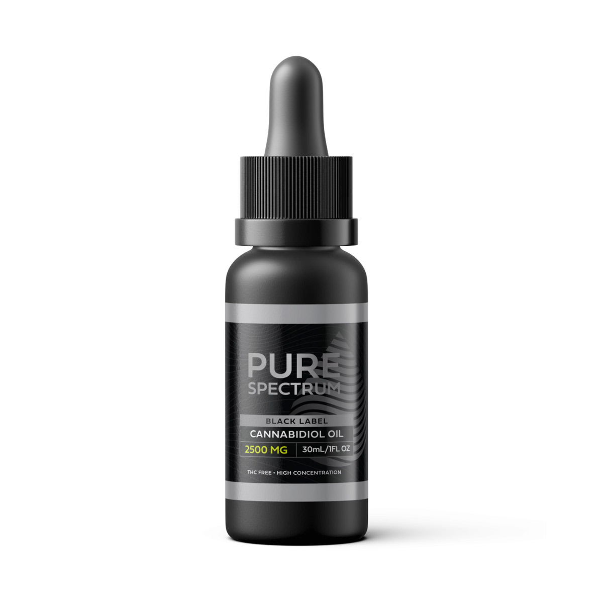Pure Spectrum, Black Label Cannabidiol Oil, Broad Spectrum THC-Free, 1oz, 2500mg of CBD
