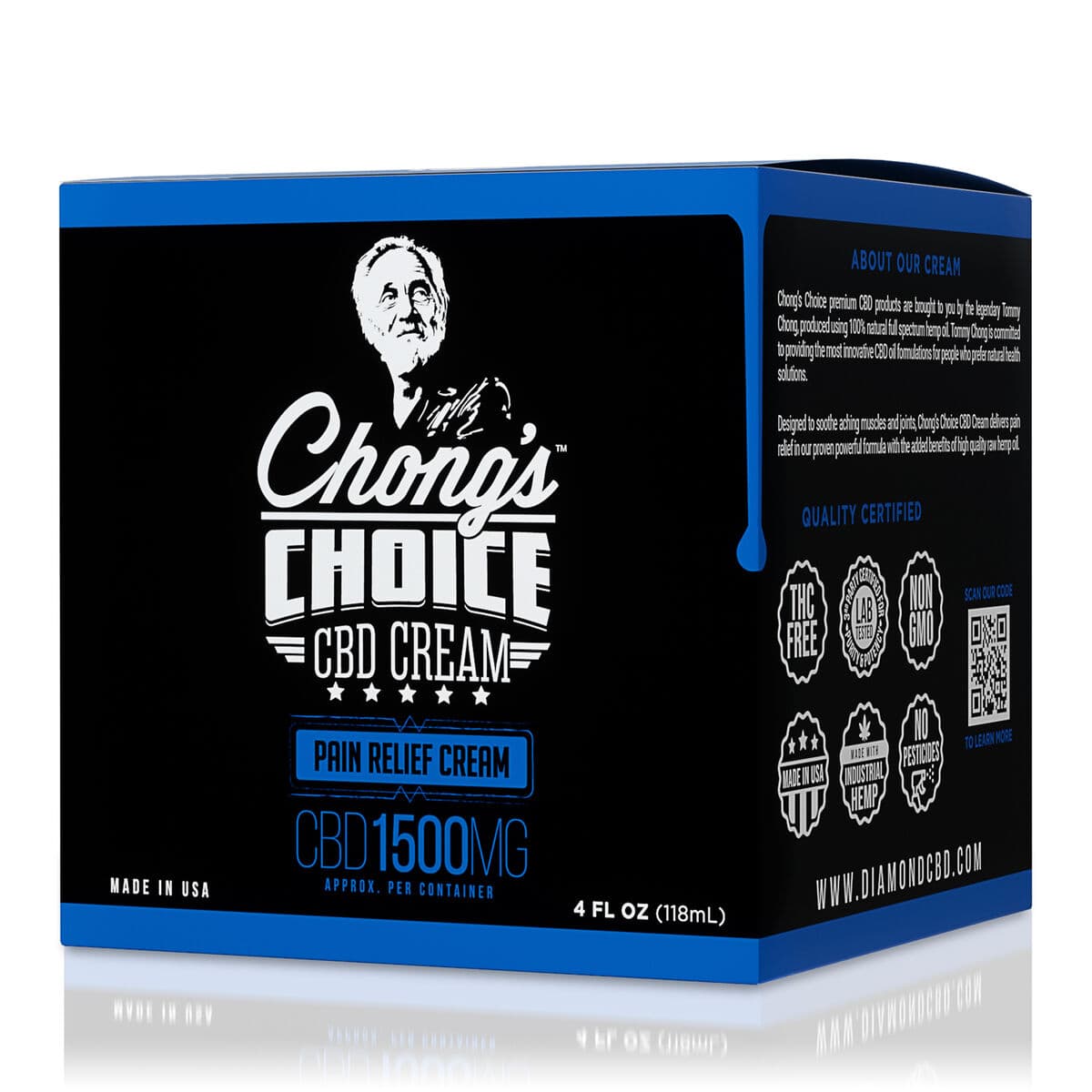 Chong’s Choice, CBD Cream, Pain Relief, Broad Spectrum THC-Free, 4oz, 1500mg CBD
