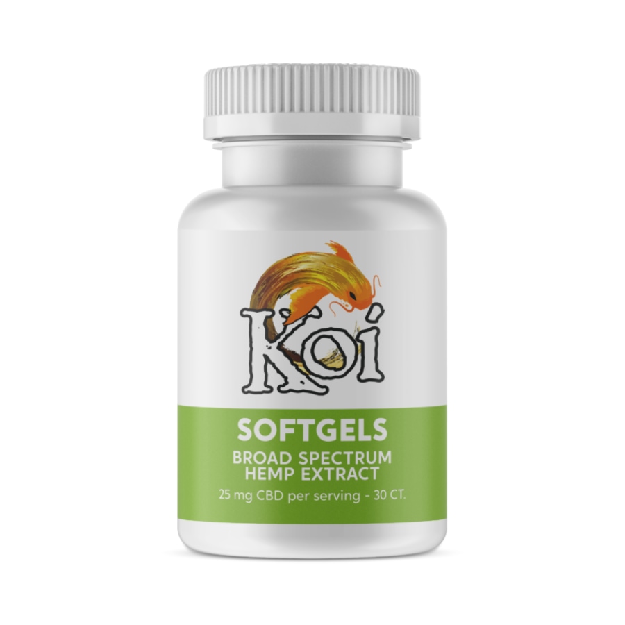 Koi CBD, Hemp Extract CBD Softgels, Full Spectrum, 30-Count, 750mg CBD