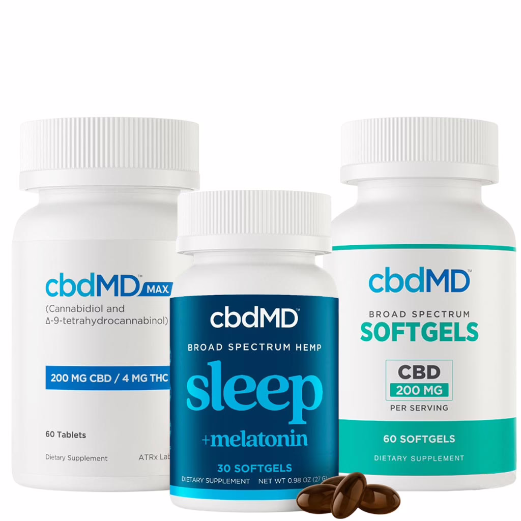 cbdMD CBD Softgels and Tablets