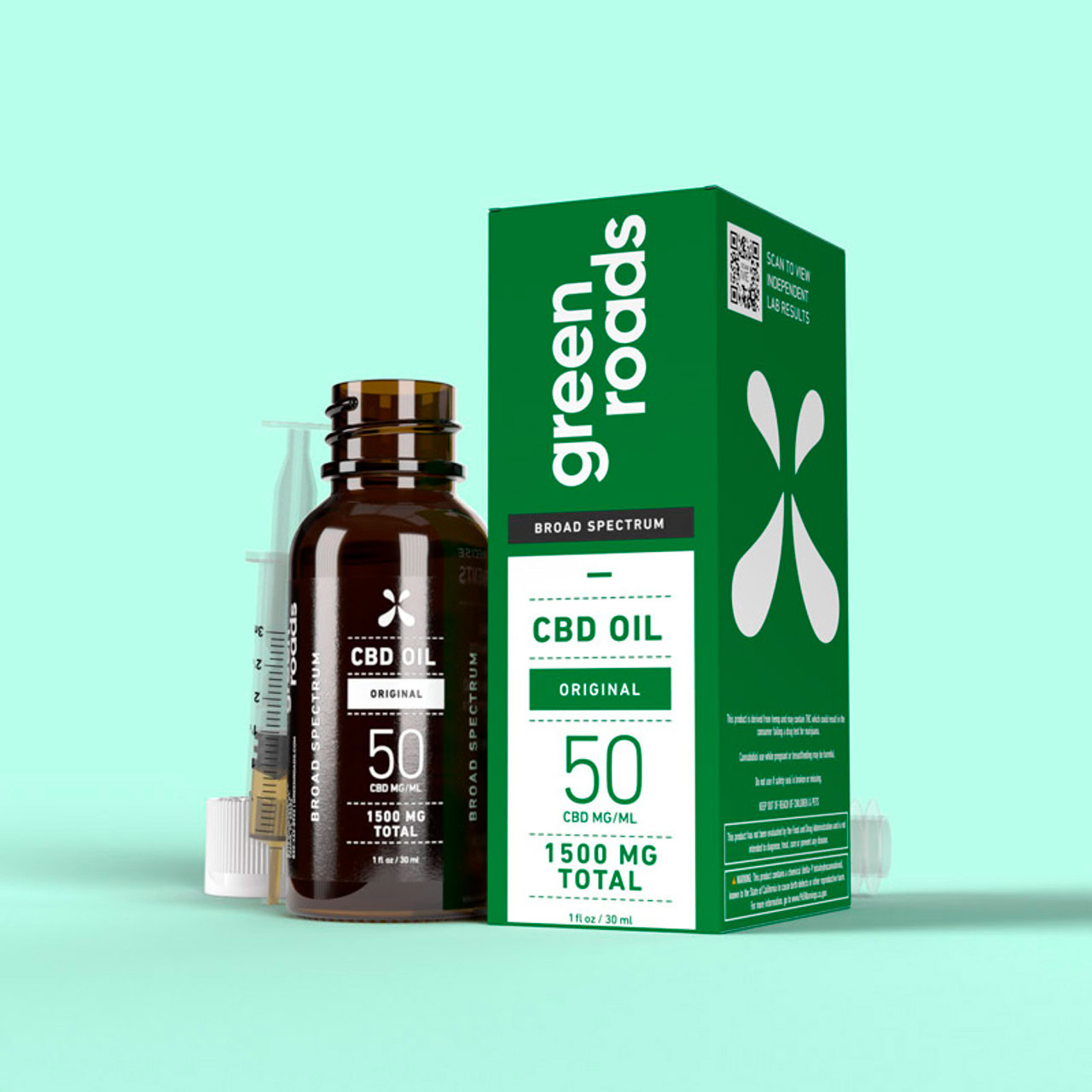 Green Roads, CBD Oil, Broad Spectrum, Natural Flavor, 1oz, 50MG_ML, 1500mg of CBD