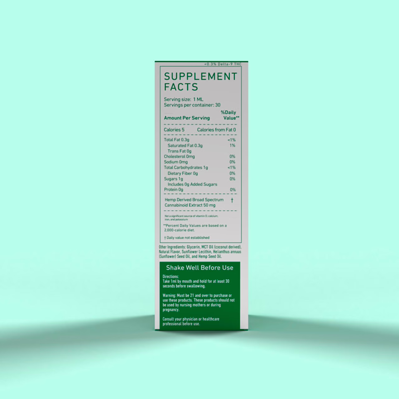 Green Roads, CBD Oil 50mg, Natural Flavor, Broad Spectrum THC-Free, 1fl oz, 1500mg CBD