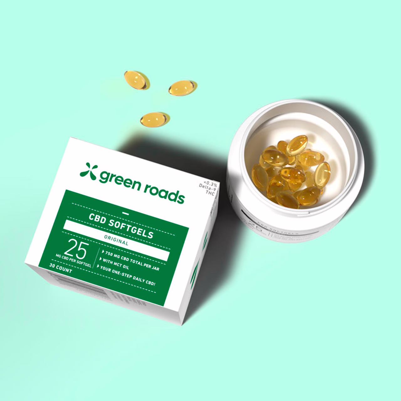 Green Roads, CBD Softgels, Isolate THC-Free, 30ct, 750mg CBD