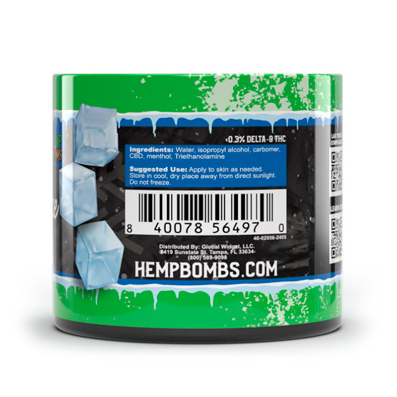 Hemp Bombs, CBD Pain Freeze Rub, Isolate THC-Free, 4oz, 400mg CBD