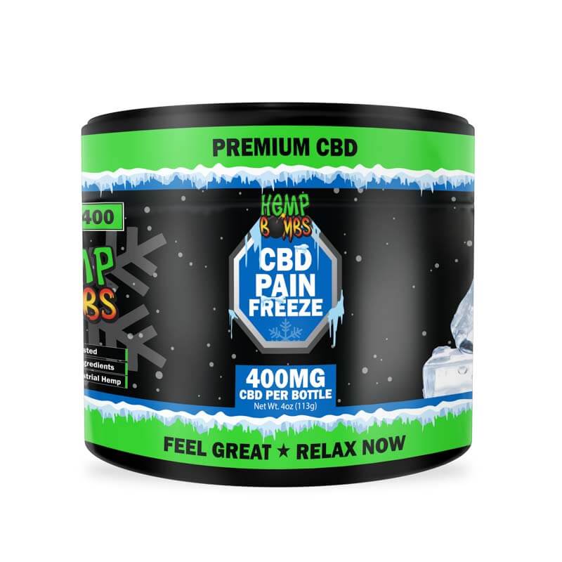 Hemp Bombs, CBD Pain Freeze Rub, 400mg of CBD