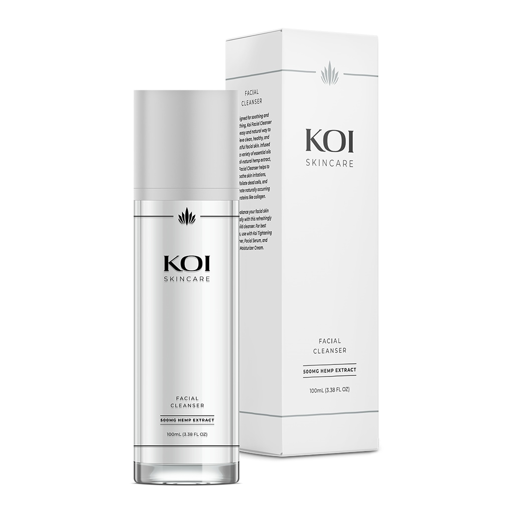 Koi Skincare, CBD Facial Cleanser, Full Spectrum, 3.38oz, 500mg of CBD