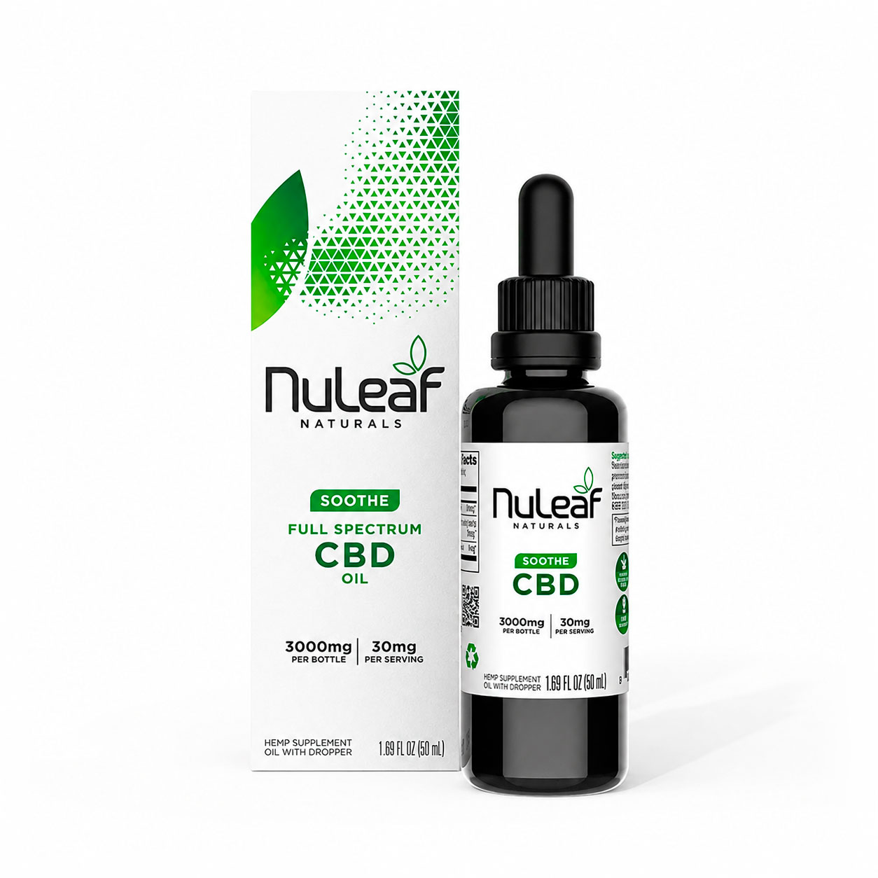 NuLeaf Naturals, CBD Oil, Full Spectrum, 1.69fl oz, 3000mg CBD