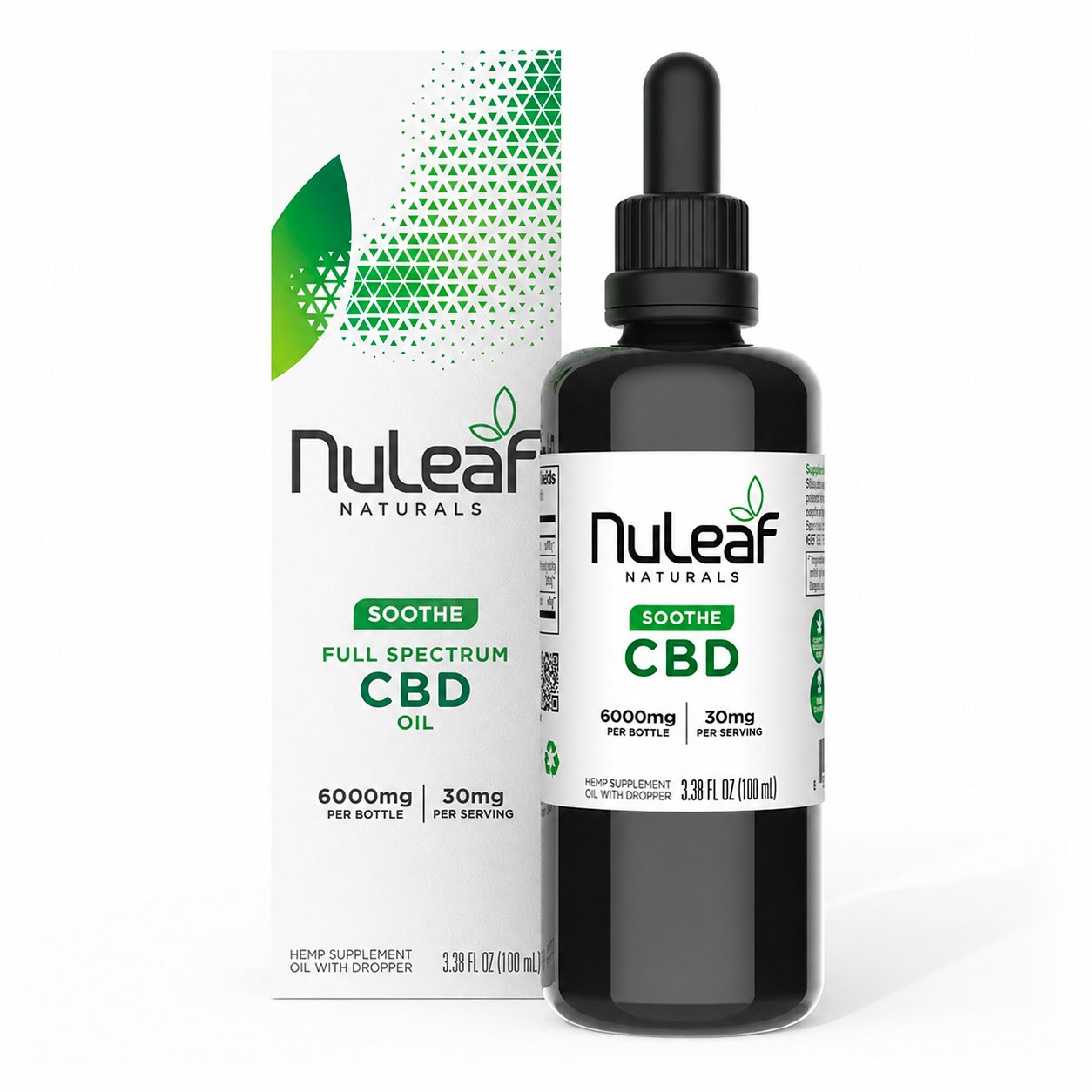 NuLeaf Naturals, CBD Oil, Full Spectrum, 3.38fl oz, 6000mg CBD