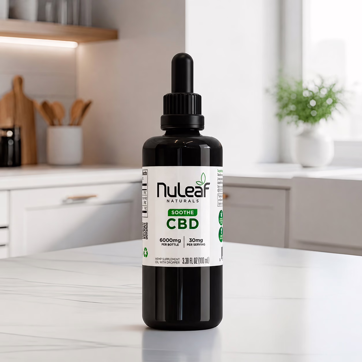 NuLeaf Naturals, CBD Oil, Full Spectrum, 3.38fl oz, 6000mg CBD