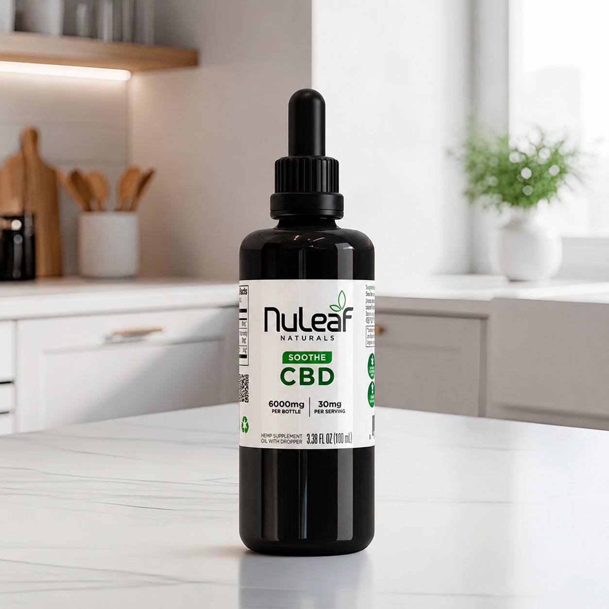 NuLeaf Naturals, CBD Oil, Full Spectrum, 3.38fl oz, 6000mg CBD