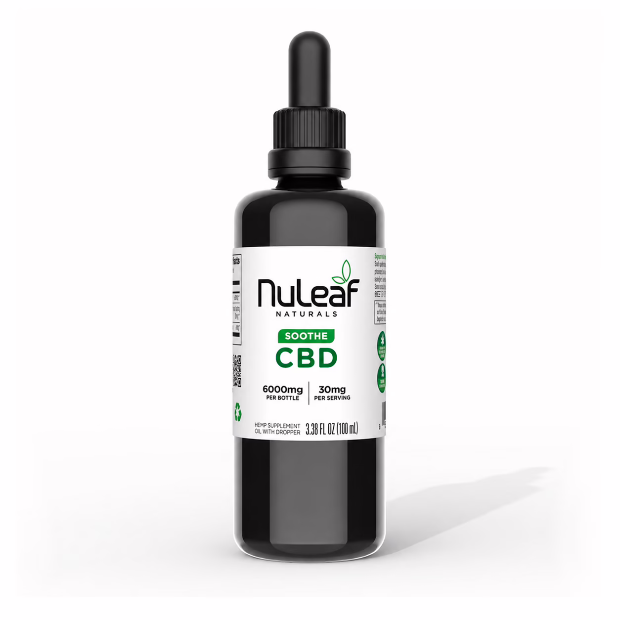 NuLeaf Naturals, CBD Oil, Full Spectrum, 3.38fl oz, 6000mg CBD