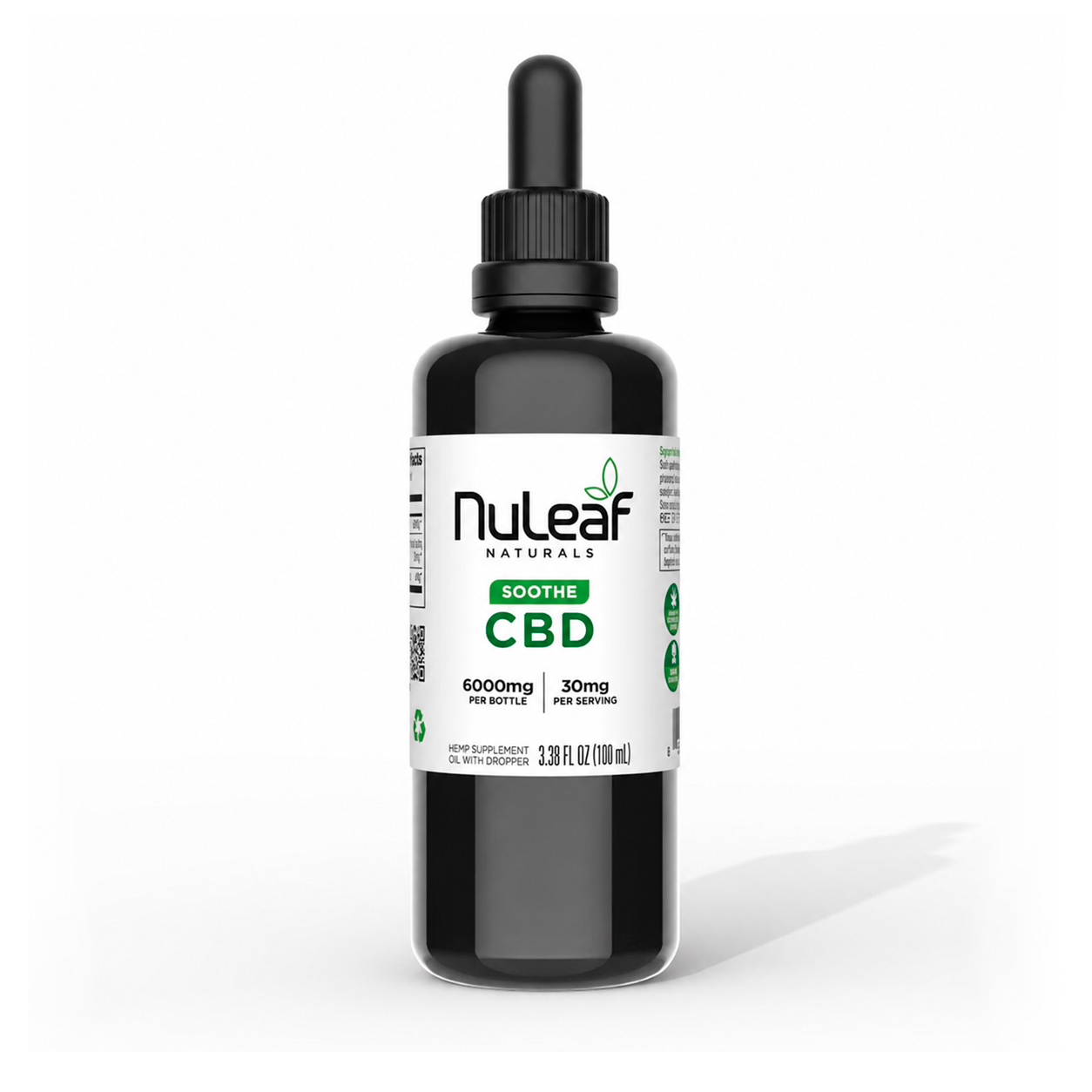 NuLeaf Naturals, CBD Oil, Full Spectrum, 3.38fl oz, 6000mg CBD