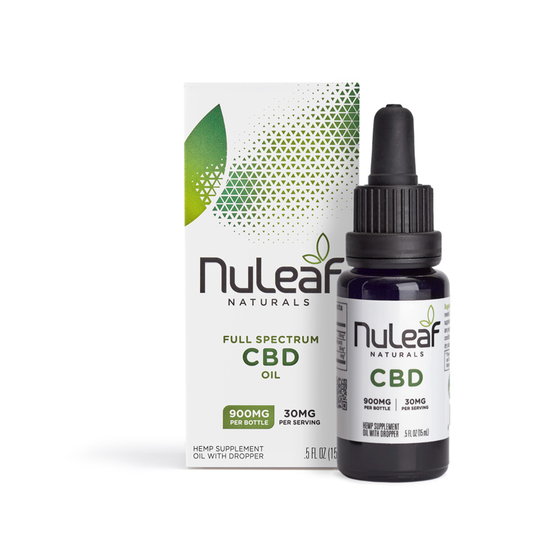 NuLeaf Naturals Hemp CBD Oil, 900 mg