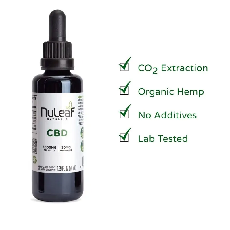 NuLeaf Naturals, Hemp CBD Oil, Full Spectrum, 50mL, 3000mg of CBD2