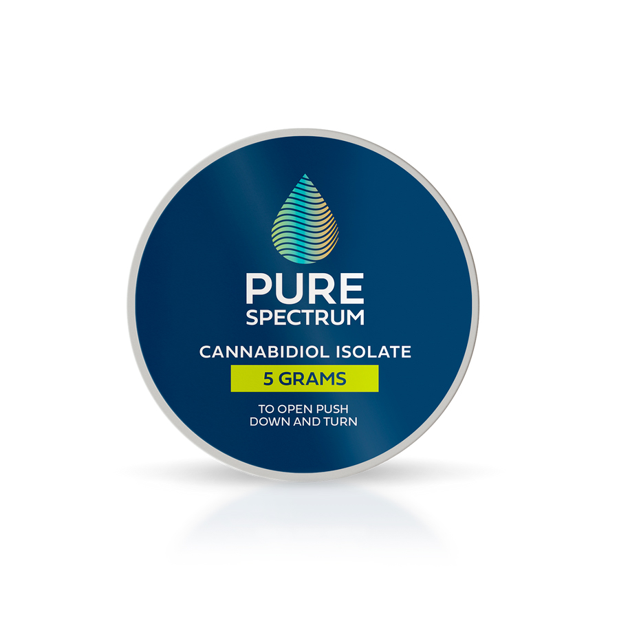 Pure Spectrum, 99% CBD Isolate Powder, 5g, 5000mg CBD