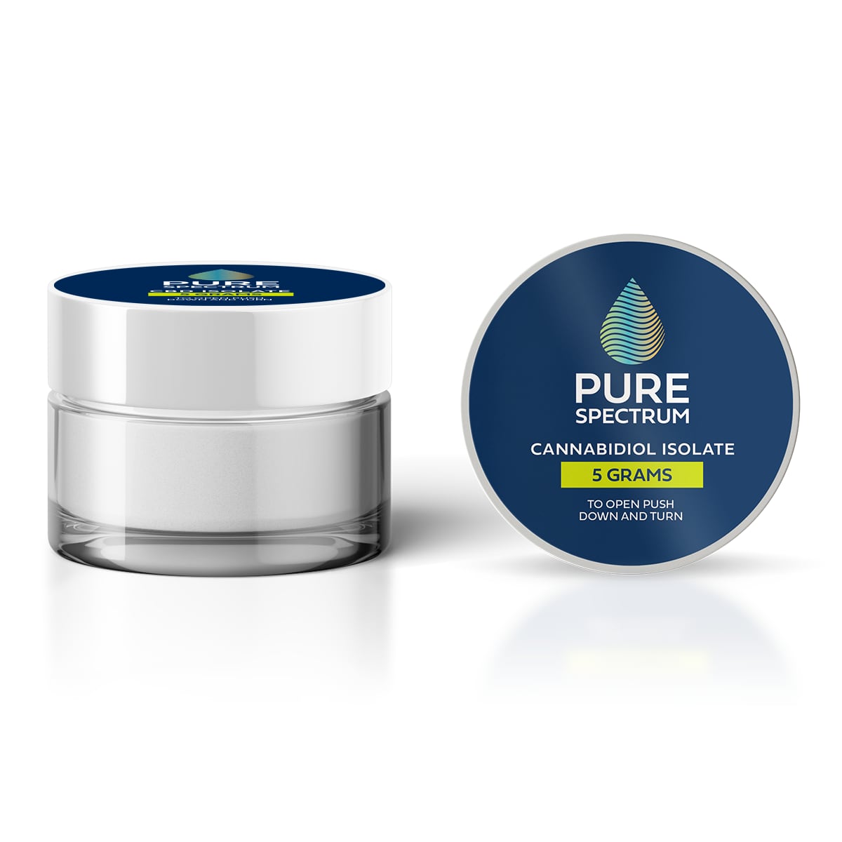 Pure Spectrum, 99% CBD Isolate Powder, 5g, 5000mg of CBD