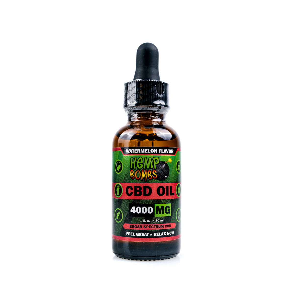 Hemp Bombs, CBD Oil, Full Spectrum, Watermelon, 1oz, 4000mg Of CBD ...