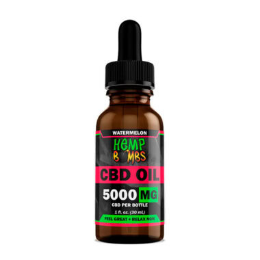 Hemp Bombs, CBD Oil, Watermelon, Isolate THC-Free, 1fl oz, 5000mg CBD