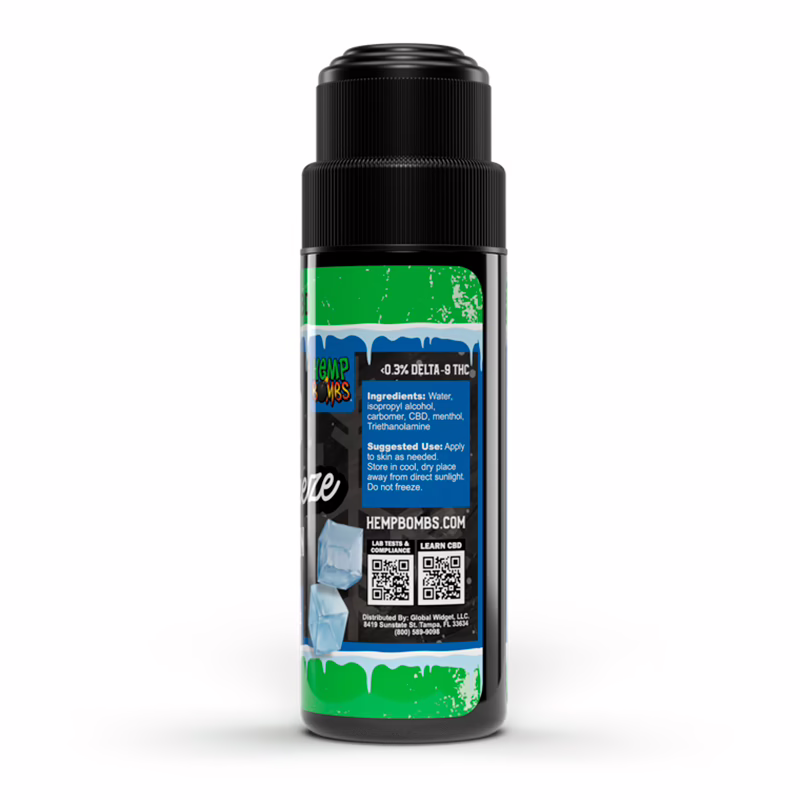 Hemp Bombs, CBD Roll-On Pain Rub, Isolate THC-Free, 3fl oz, 200mg CBD