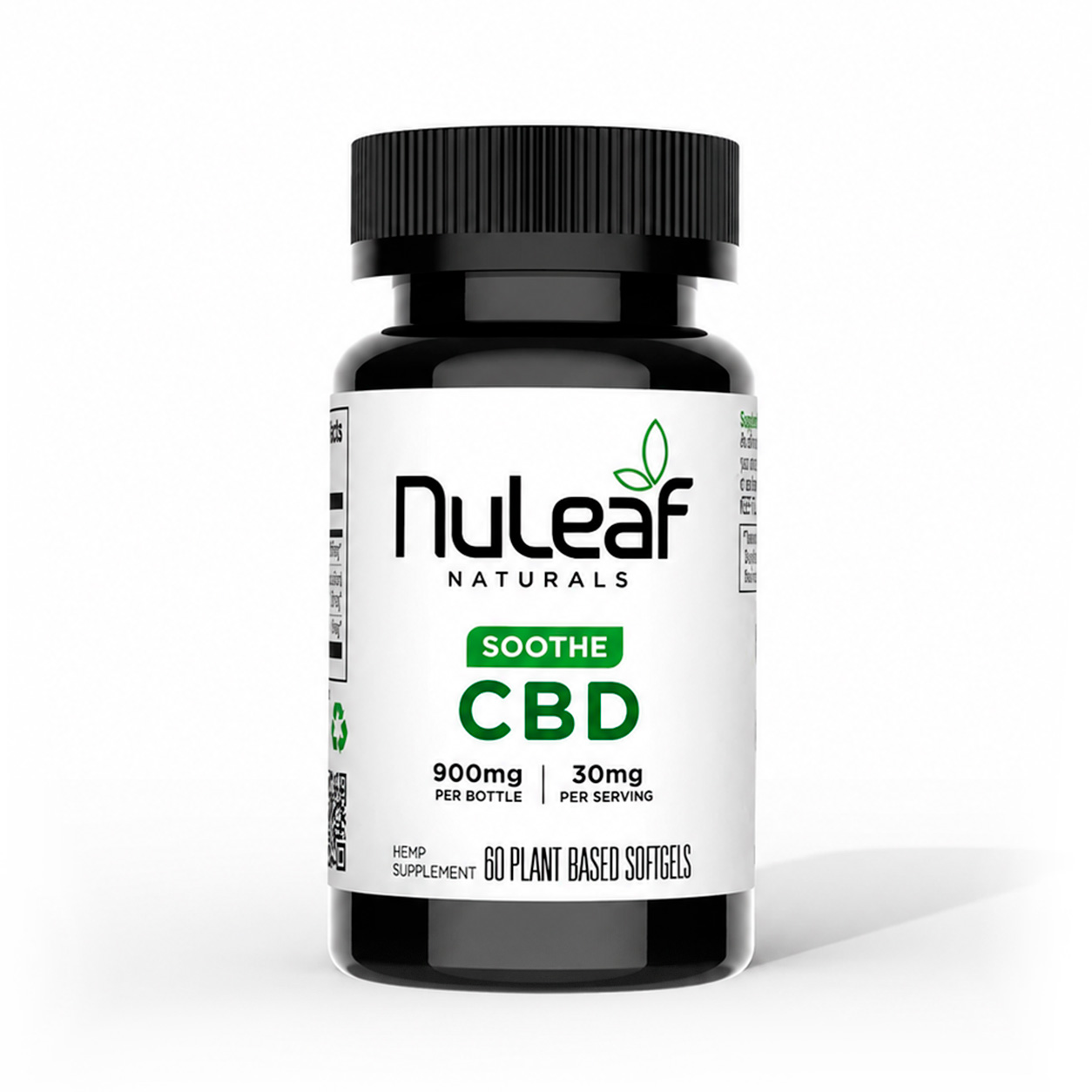 NuLeaf Naturals, CBD Softgels, Full Spectrum, 60ct, 900mg CBD
