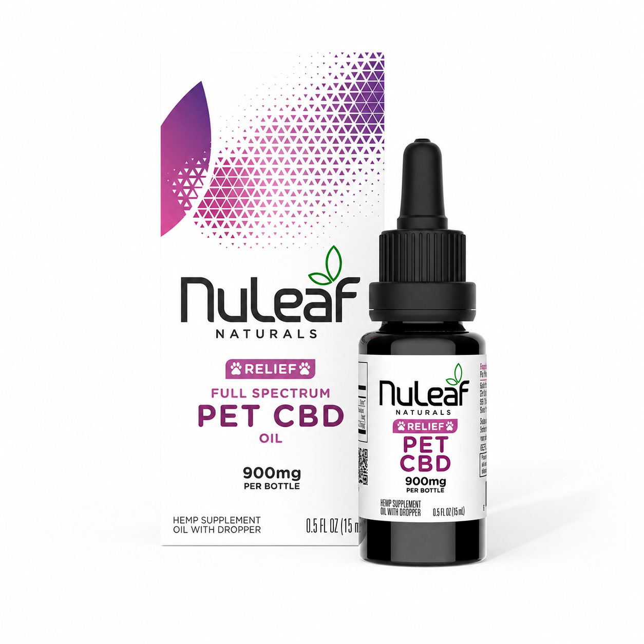NuLeaf Naturals, Pet CBD Oil, Full Spectrum, .5fl oz, 900mg CBD