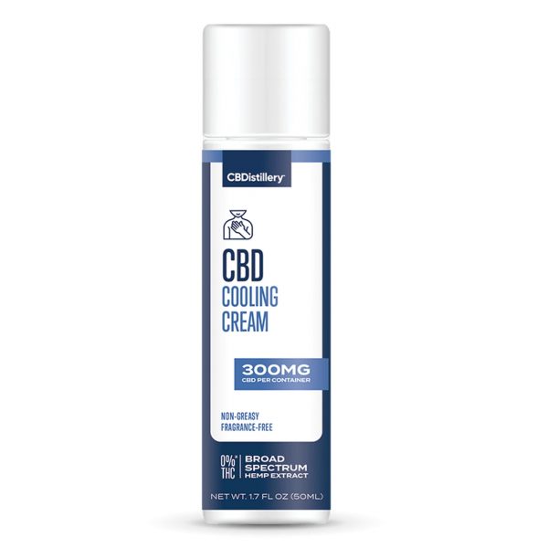 CBDistillery, CBD Cooling Cream, Broad Spectrum THC-Free, 300mg of CBD