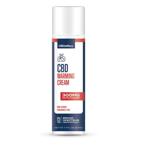 CBDistillery, CBD Warming Cream, Broad Spectrum THC-Free, 300mg of CBD
