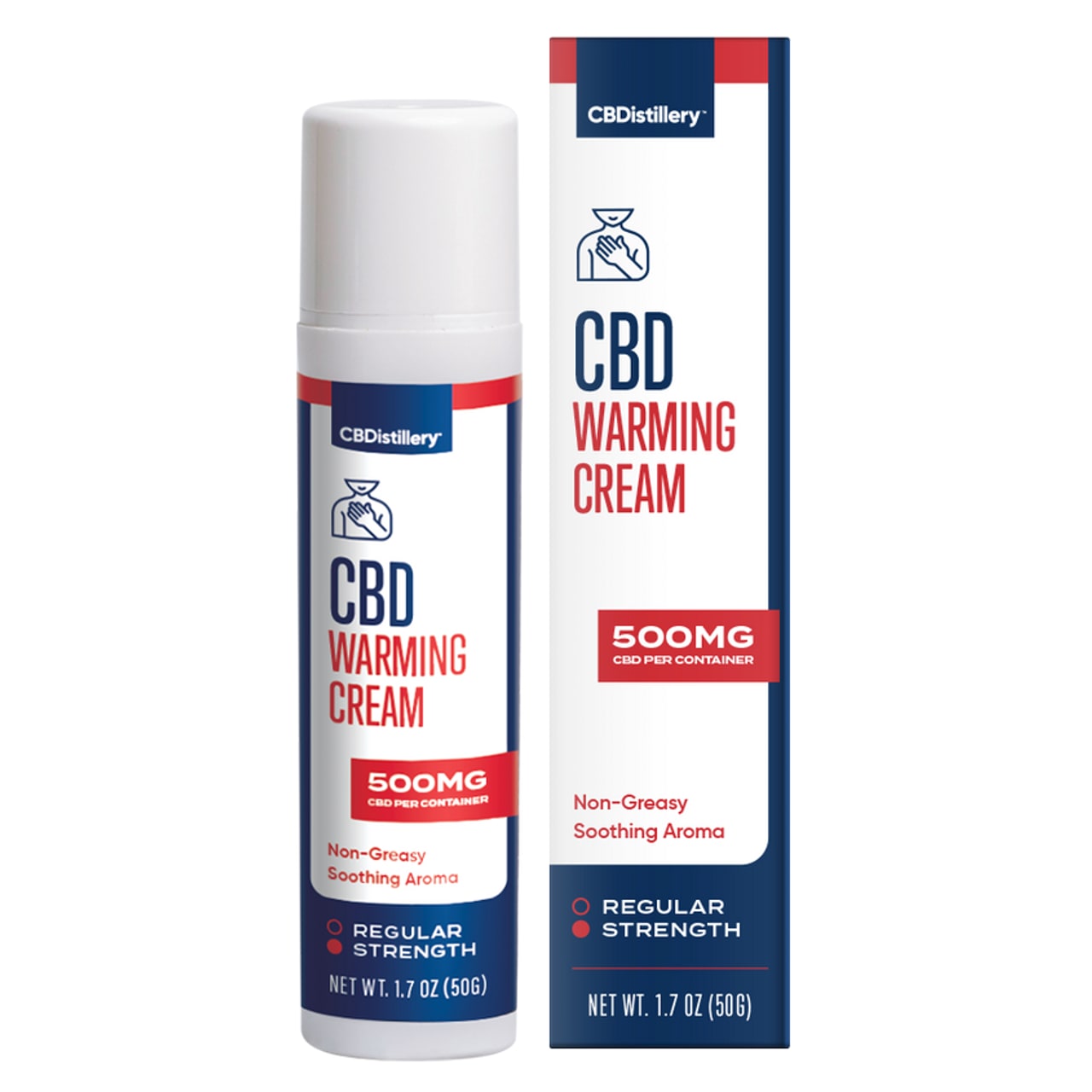 CBDistillery, CBD Warming Cream, Isolate THC-Free, 500mg CBD