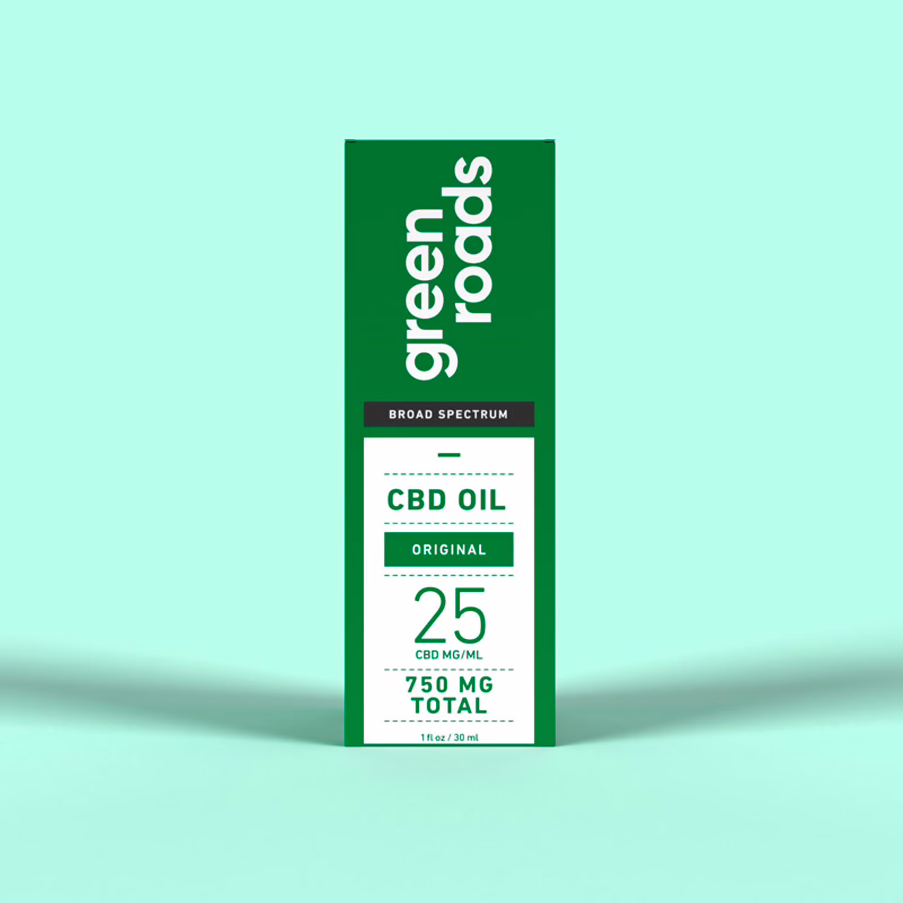 Green Roads, CBD Oil 25mg, Natural Flavor, Broad Spectrum THC-Free, 1fl oz, 750mg CBD