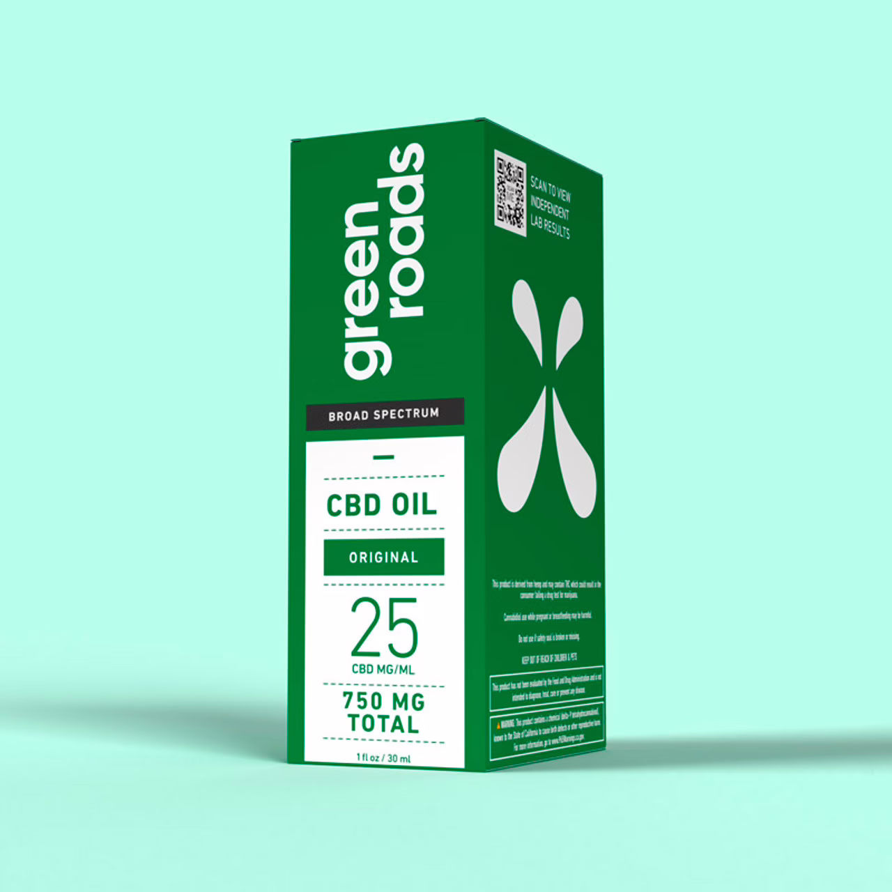 Green Roads, CBD Oil 25mg, Natural Flavor, Broad Spectrum THC-Free, 1fl oz, 750mg CBD