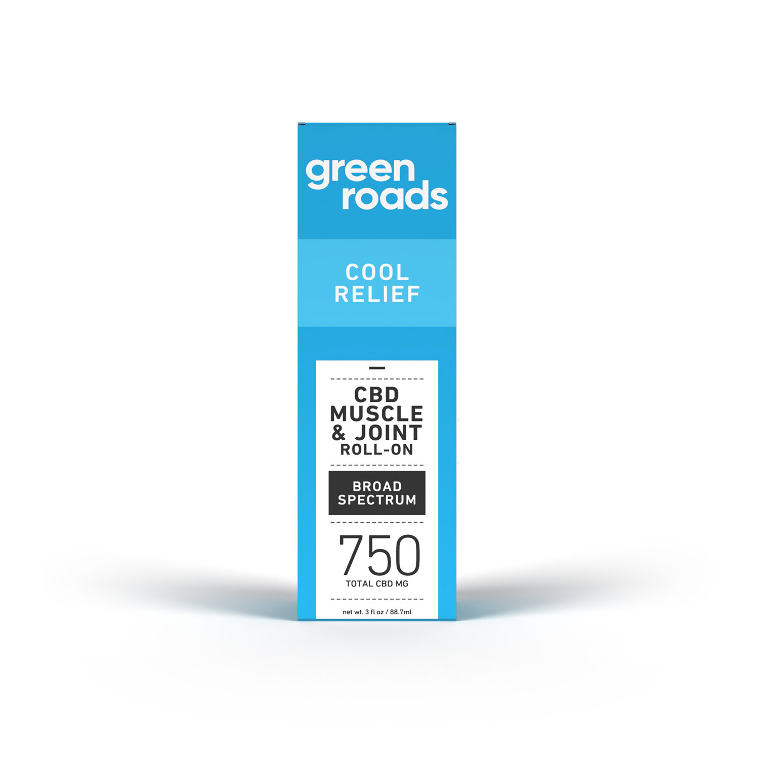 Green Roads, Cool Relief CBD Roll-On, Broad Spectrum THC-Free, 3fl oz, 750mg CBD